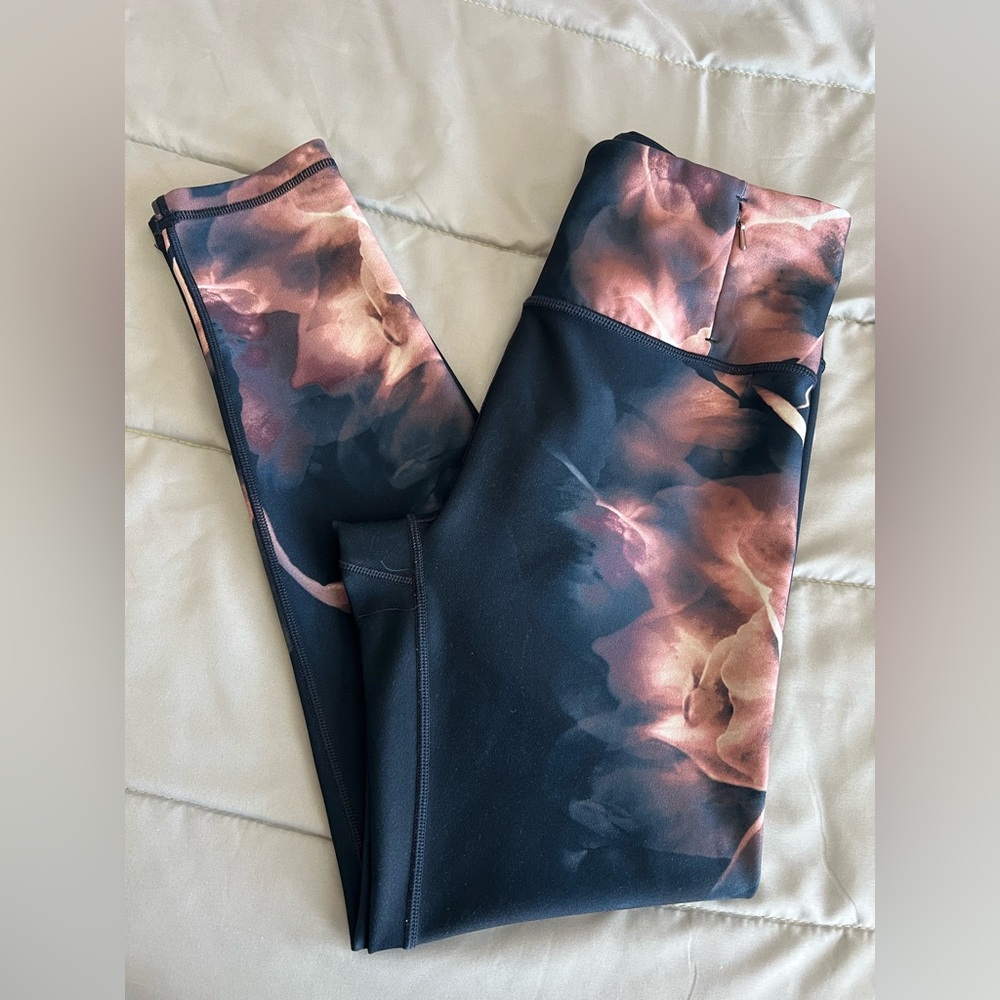 Calia Floral Print Athletic Leggings Size Small